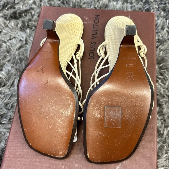 VINTAGE gold Louis Vuitton wedges - Picture 3 of 4